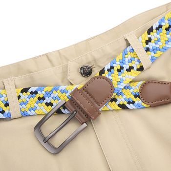 2025. aasta uus elastne kootud venivöö meestele ja naistele, mittepinguldav lõuendivöö, auguta sulamist nööpnõelaga pandlaga püksivöö