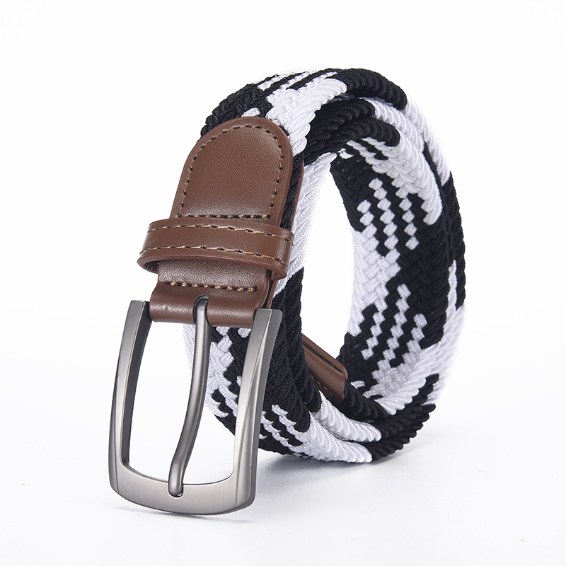 2025. aasta uus elastne kootud venivöö meestele ja naistele, mittepinguldav lõuendivöö, auguta sulamist nööpnõelaga pandlaga püksivöö