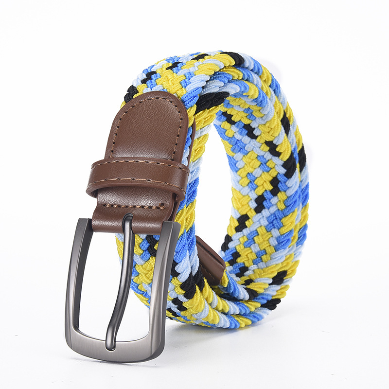 2025. aasta uus elastne kootud venivöö meestele ja naistele, mittepinguldav lõuendivöö, auguta sulamist nööpnõelaga pandlaga püksivöö