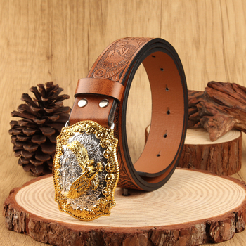 Meeste vöökaunistus hiphop Phnom Penhi Flying Eagle'i reljeefne vöö piiriülene läänelik teksariie, kuum müük terve põlvkonna juukseid