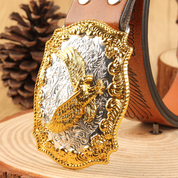 Meeste vöökaunistus hiphop Phnom Penhi Flying Eagle'i reljeefne vöö piiriülene läänelik teksariie, kuum müük terve põlvkonna juukseid