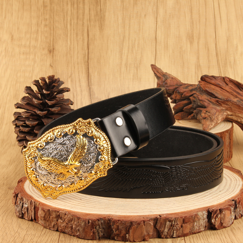 Meeste vöökaunistus hiphop Phnom Penhi Flying Eagle'i reljeefne vöö piiriülene läänelik teksariie, kuum müük terve põlvkonna juukseid