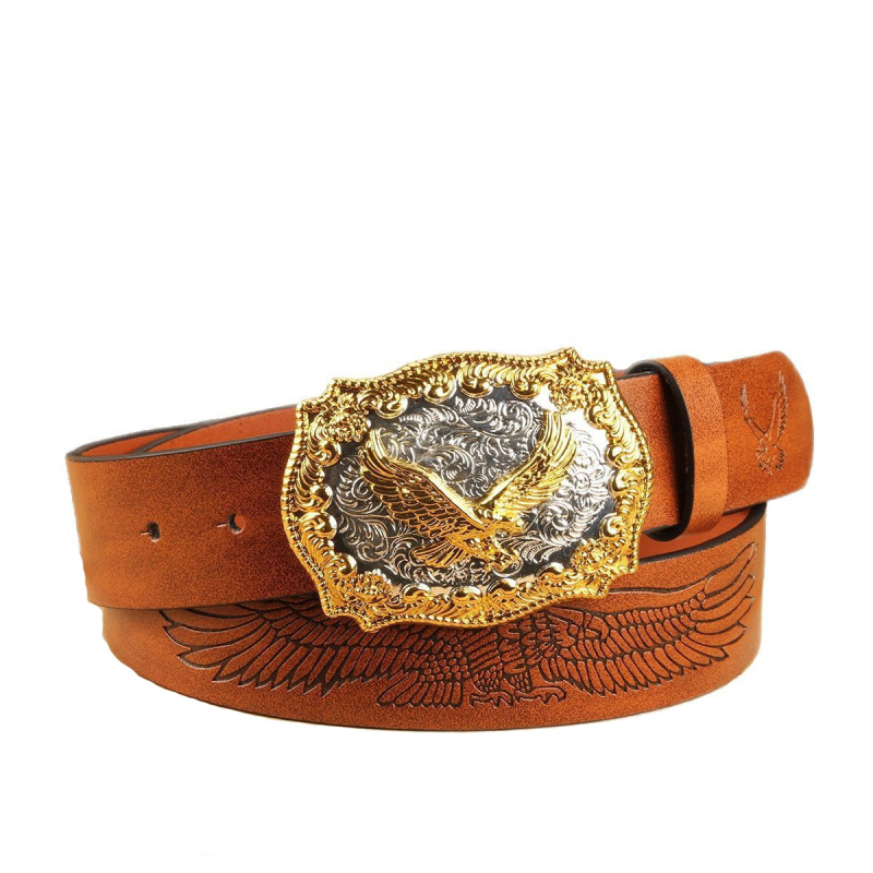 Meeste vöökaunistus hiphop Phnom Penhi Flying Eagle'i reljeefne vöö piiriülene läänelik teksariie, kuum müük terve põlvkonna juukseid