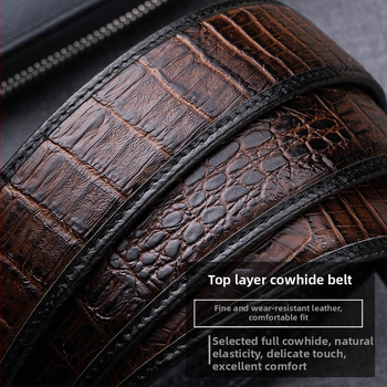 Pealiskihi loomanahast meeste vöö ehtsast nahast automaatse pandlaga seestpoolt kantav loomanahast äriline vabaaja klassikaline must meeste vöö
