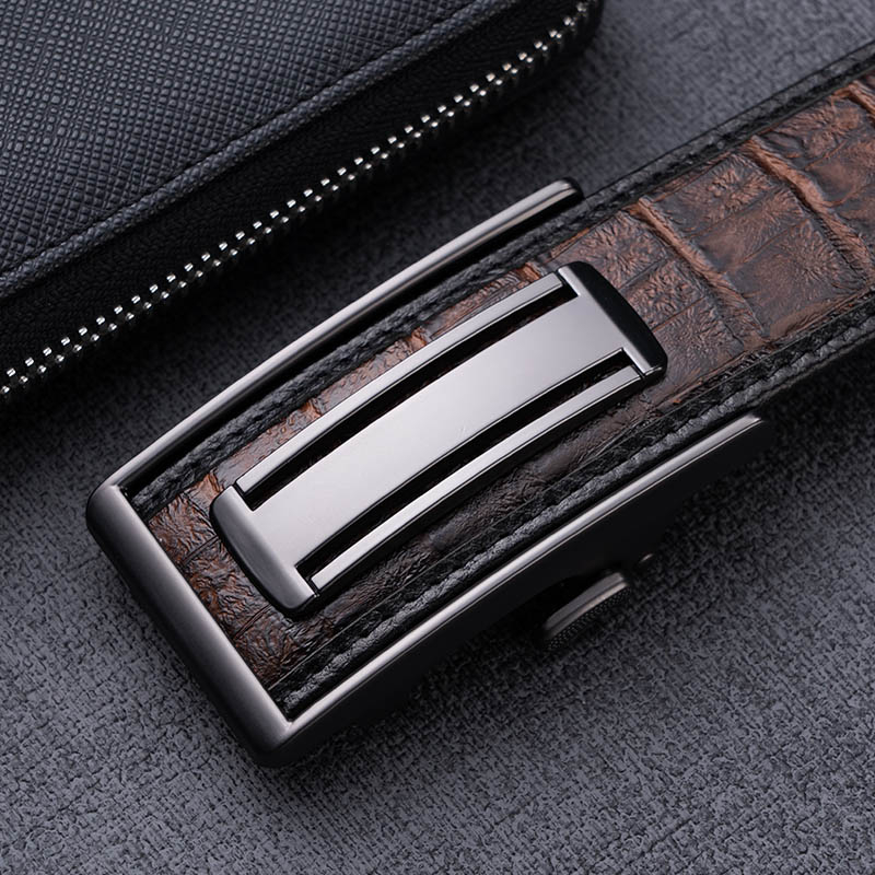 Pealiskihi loomanahast meeste vöö ehtsast nahast automaatse pandlaga seestpoolt kantav loomanahast äriline vabaaja klassikaline must meeste vöö