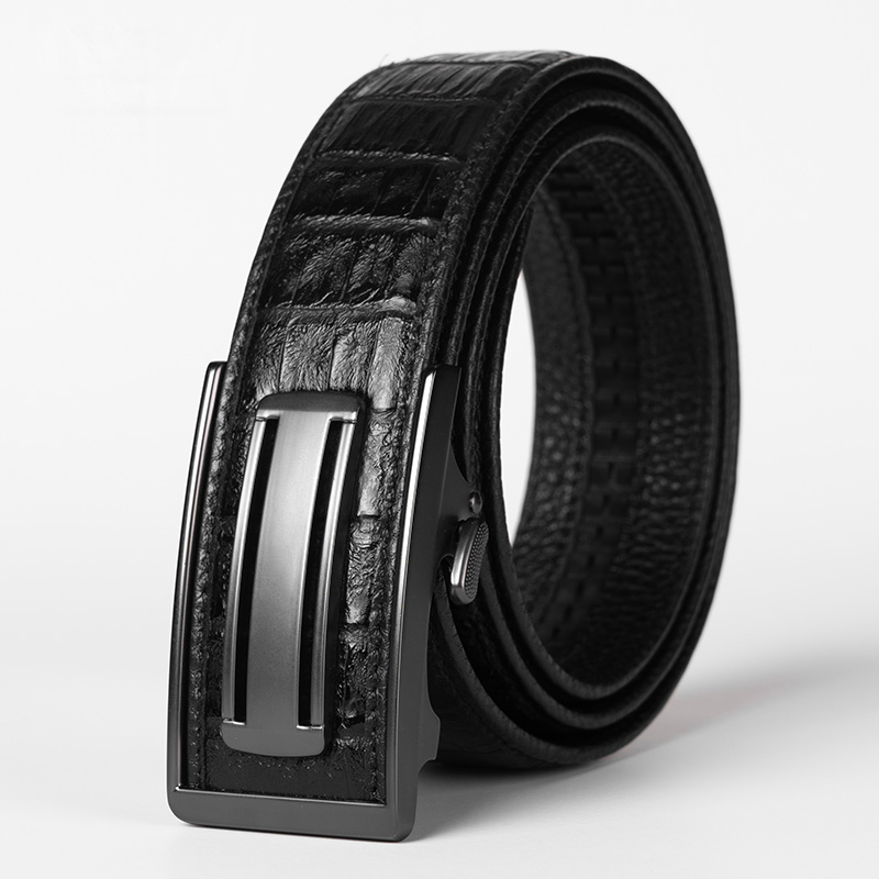 Pealiskihi loomanahast meeste vöö ehtsast nahast automaatse pandlaga seestpoolt kantav loomanahast äriline vabaaja klassikaline must meeste vöö