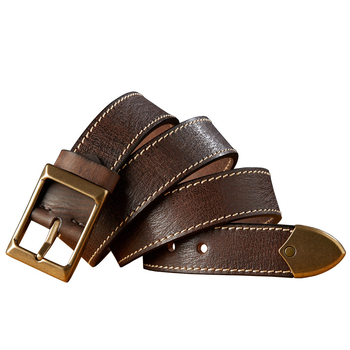 Käsitsi valmistatud vintage esimese kihi loomanahast pandlaga meeste vöö, ehtsast nahast isikupärastatud universaalne puhtast vasest pandlaga teksarihm, trendikas