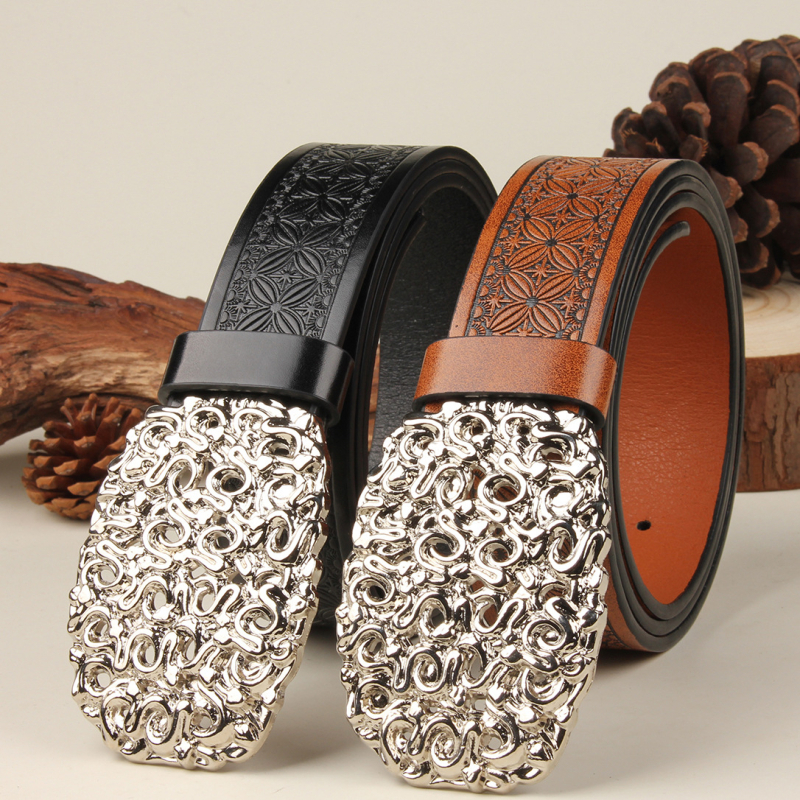 Vöö meestele trükitud vöö meestele trendikas plaadipandlaga tau mood retro vabaaja universaalne noorte vöö muster