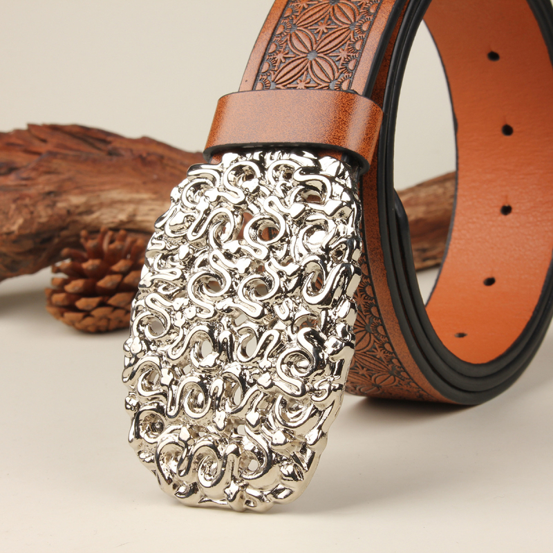 Vöö meestele trükitud vöö meestele trendikas plaadipandlaga tau mood retro vabaaja universaalne noorte vöö muster