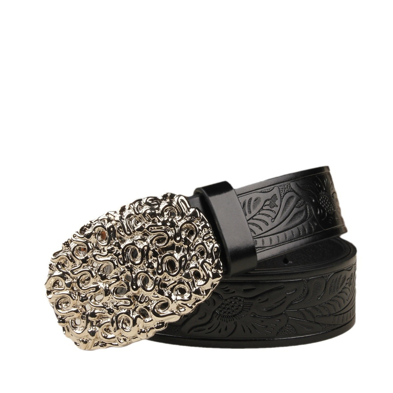 Vöö meestele trükitud vöö meestele trendikas plaadipandlaga tau mood retro vabaaja universaalne noorte vöö muster