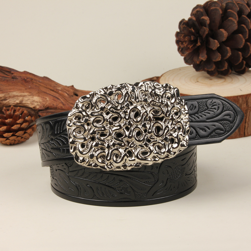 Vöö meestele trükitud vöö meestele trendikas plaadipandlaga tau mood retro vabaaja universaalne noorte vöö muster