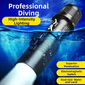 Nardymo žibintuvėlis, įkraunamas po vandeniu, profesionalus magnetinio jungiklio apšvietimas, stipri šviesa, atspari vandeniui, specialūs itin ryškūs lauko žibintai