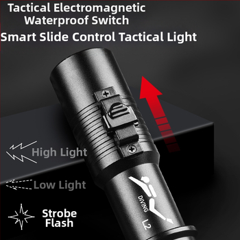 Nardymo žibintuvėlis, įkraunamas po vandeniu, profesionalus magnetinio jungiklio apšvietimas, stipri šviesa, atspari vandeniui, specialūs itin ryškūs lauko žibintai