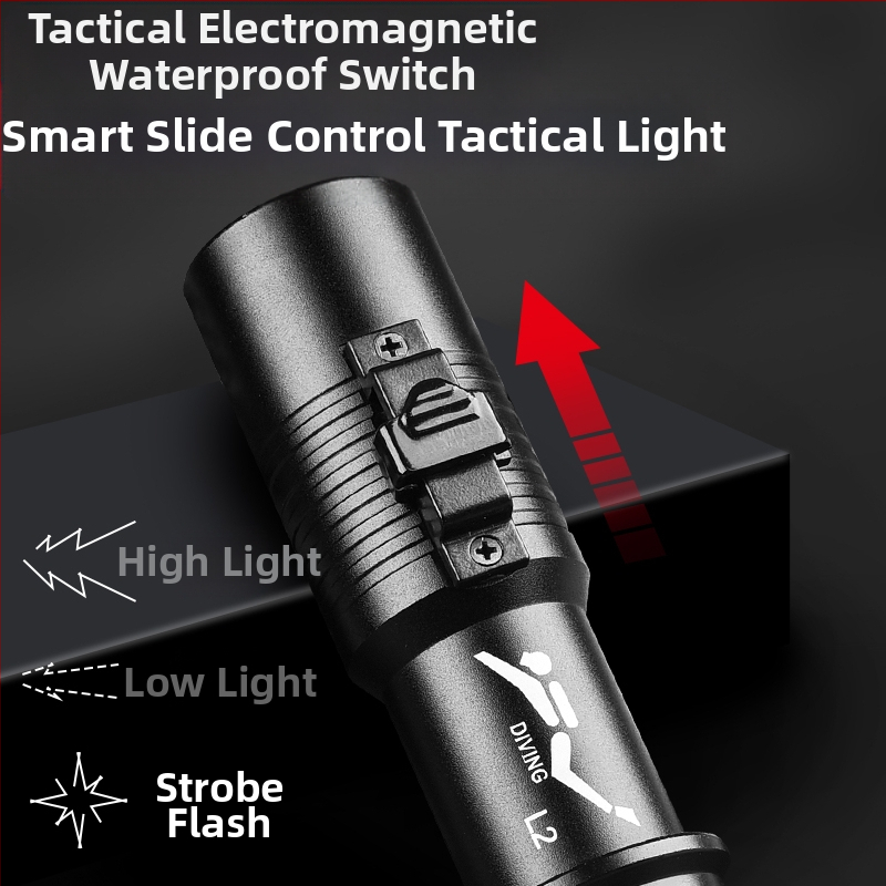 Зареждане на фенерче за гмуркане под вода, професионално магнитно превключвателно осветление, силна светлина, водоустойчиво, специални супер ярки външни светлини