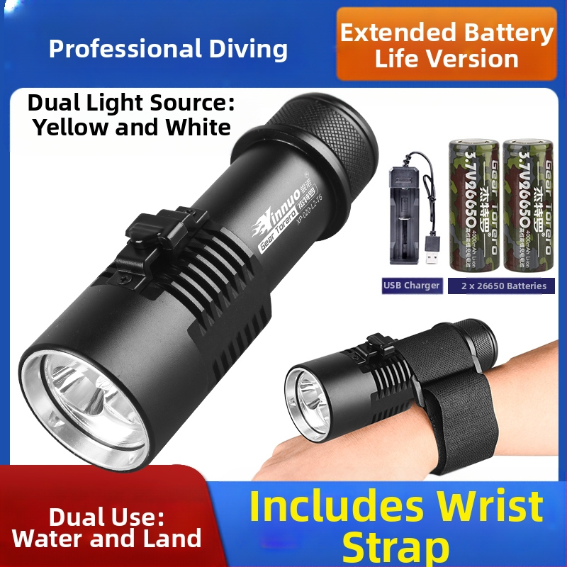 Nardymo žibintuvėlis, įkraunamas po vandeniu, profesionalus magnetinio jungiklio apšvietimas, stipri šviesa, atspari vandeniui, specialūs itin ryškūs lauko žibintai