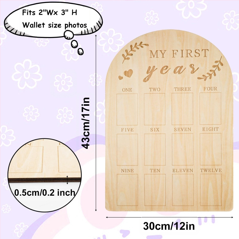 Puidust beebipildiraam, vastsündinu esimese aasta verstapostiks, vastsündinu kasvu mälestuskuu taldrik