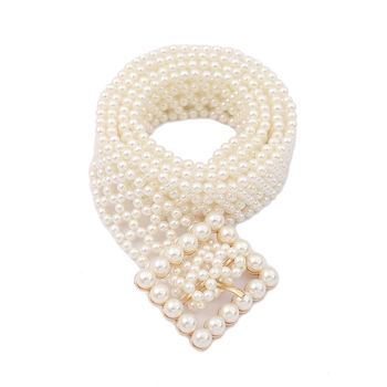 Piiriülene ja populaarne pärlitest kootud vöö naistele, Korea stiilis moodne mitmekülgne kleit, laia vöökohaga ketiga vöökoht, trendikas salendav vöö