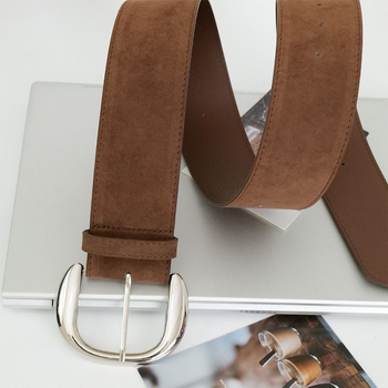Naiste vöö 2025 Uued aksessuaarid Seemisnahast moodne mitmekülgne püksivöö Retro Maillardi stiilis lai vöö