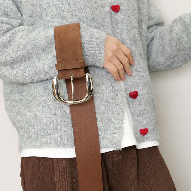 Naiste vöö 2025 Uued aksessuaarid Seemisnahast moodne mitmekülgne püksivöö Retro Maillardi stiilis lai vöö