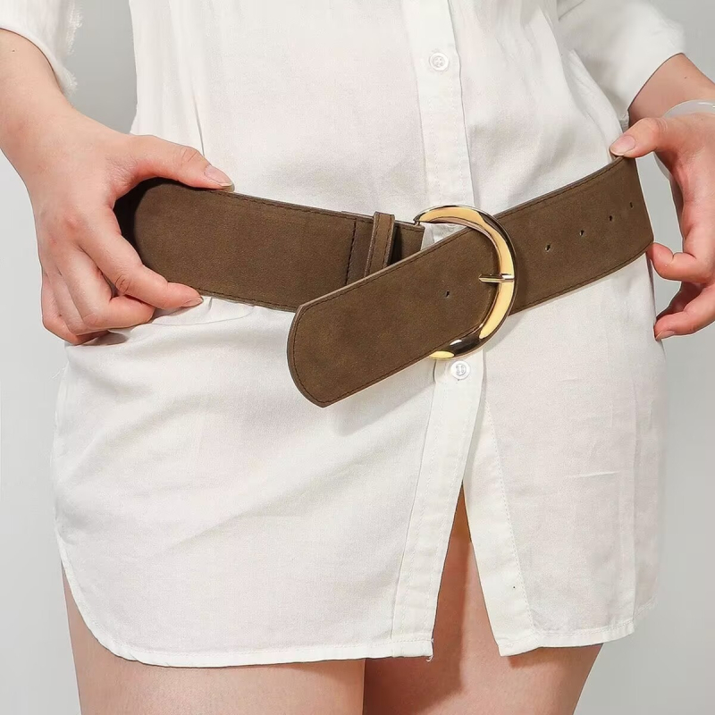 Naiste vöö 2025 Uued aksessuaarid Seemisnahast moodne mitmekülgne püksivöö Retro Maillardi stiilis lai vöö