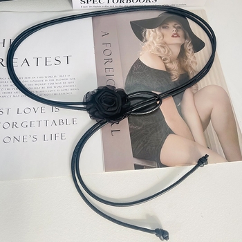 Kuiva roosiga lillevöö naiste retrohõnguline universaalne sõlmega vöököis täiustatud lihtsa Korea stiilis kleidi aksessuaarid