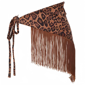 2024. aasta uue stiiliga kleit niššidisainiga leopardilise kolmnurga paeltega, tutiga puusarätikuga vöökate Ameerika stiilis Y2K kuum tüdruk