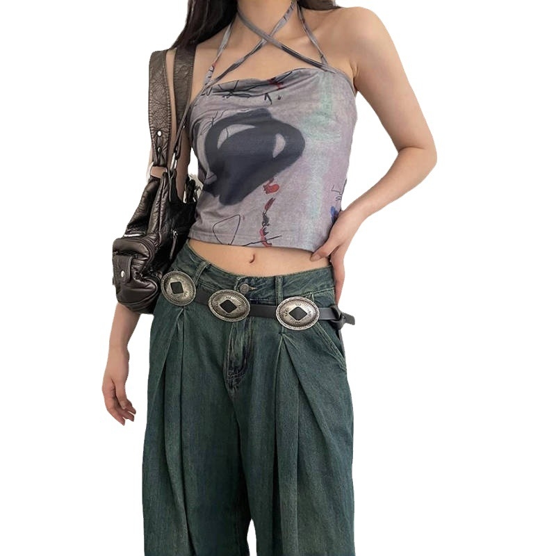 Boheemlaslik lääne teksariie vintage metallik lai vöö nikerdatud vabaaja universaalne vöö vöököis naistele