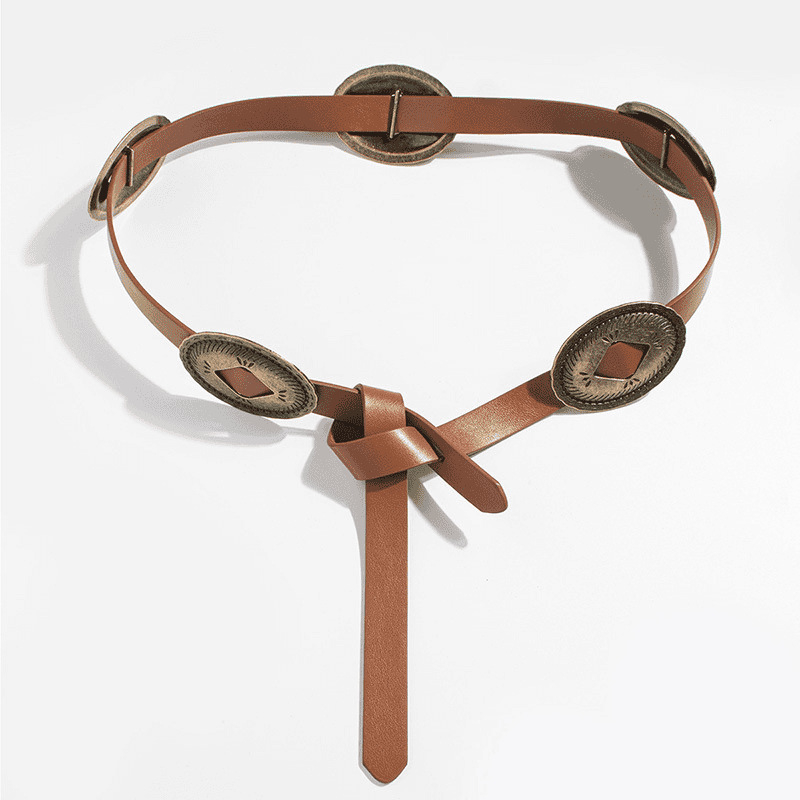 Boheemlaslik lääne teksariie vintage metallik lai vöö nikerdatud vabaaja universaalne vöö vöököis naistele