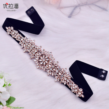 Youlapan S319 puhas käsitöö, ligipääsetav luksuslik rasketööstuse teemantvööga kleitmantel, moodne elastne elastne vöö