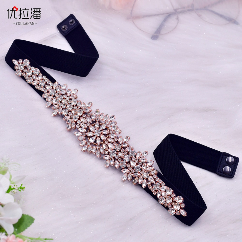 Youlapan S319 puhas käsitöö, ligipääsetav luksuslik rasketööstuse teemantvööga kleitmantel, moodne elastne elastne vöö