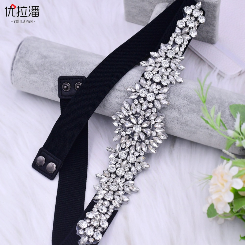 Youlapan S319 puhas käsitöö, ligipääsetav luksuslik rasketööstuse teemantvööga kleitmantel, moodne elastne elastne vöö