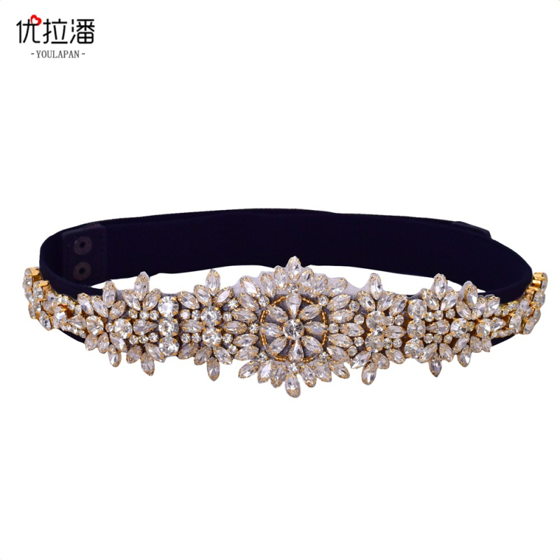 Youlapan S319 puhas käsitöö, ligipääsetav luksuslik rasketööstuse teemantvööga kleitmantel, moodne elastne elastne vöö