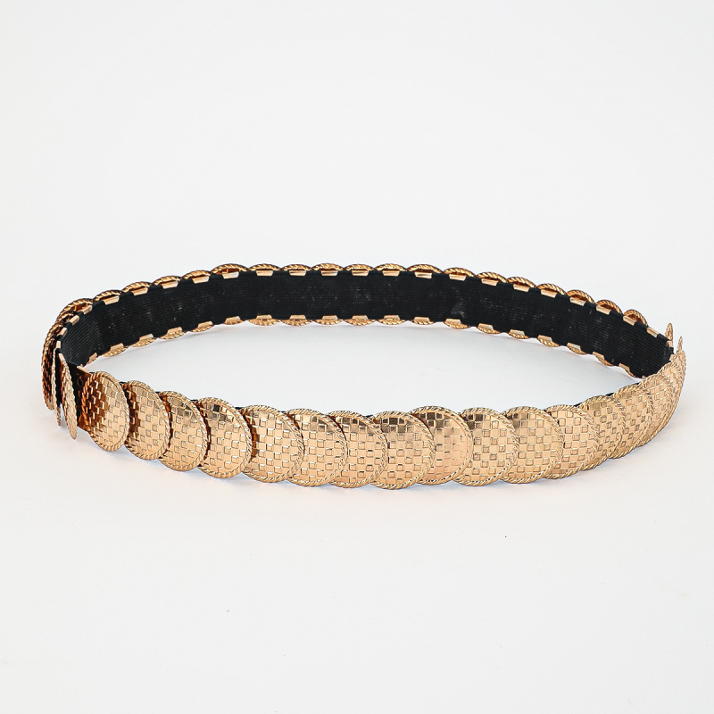 Piiriülene Euroopa ja Ameerika naistele mõeldud metallist mündiga vöökett, naiste universaalse mustriga mündiga vöökett