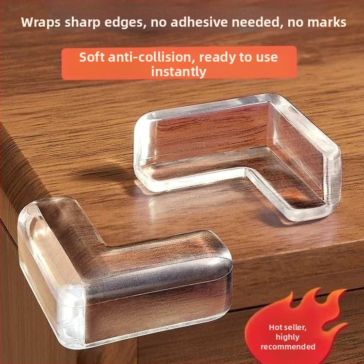 Laua nurk täisnurga all kokkupõrkevastane nurgakaitse lastele kokkupõrkevastane aknakate pehme nurgaga silikoonist lauakaitsekate