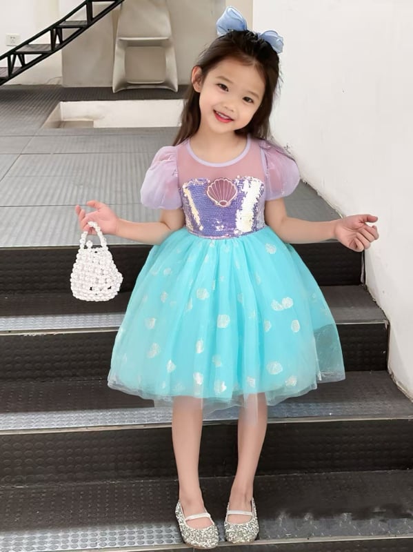 Ljetna dječja pahuljasta baletna suknja za djevojčice, modna haljina sirene sa šljokicama i princeze