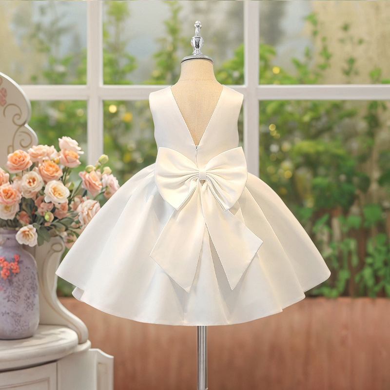 Beebikleit sünnipäevaprintsessileit lipsuga armsa stiiliga üheaastane pontoonkleit 2025 uus tüdrukute suvine kleit