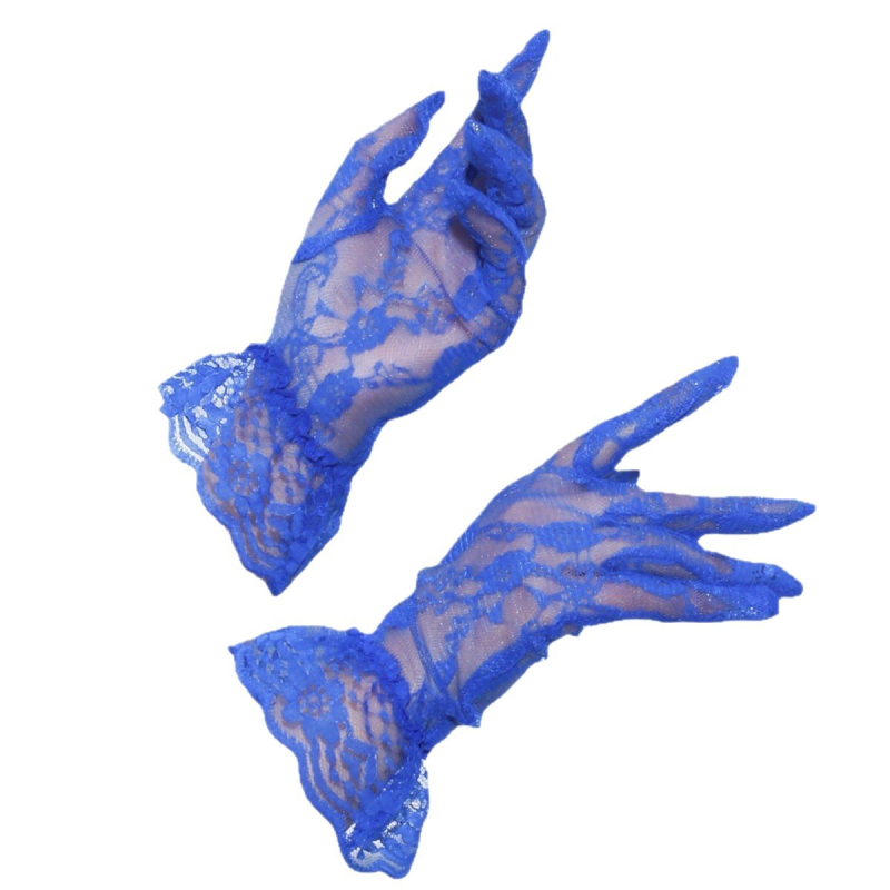 Pruudi pulmakindad retro pitsiga lühikesed sinised pulmakleidid reisiloaga dekoratiivsed elegantsed lihtsad naiste kindad