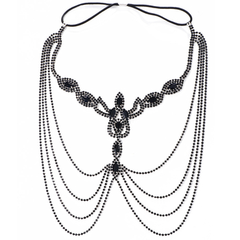 Трансгранична горещо продавана черна маска с кристали за жени, преувеличена модна европейска и американска маска за Хелоуин с пискюли, секси аксесоари