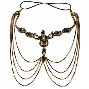 Трансгранична горещо продавана черна маска с кристали за жени, преувеличена модна европейска и американска маска за Хелоуин с пискюли, секси аксесоари