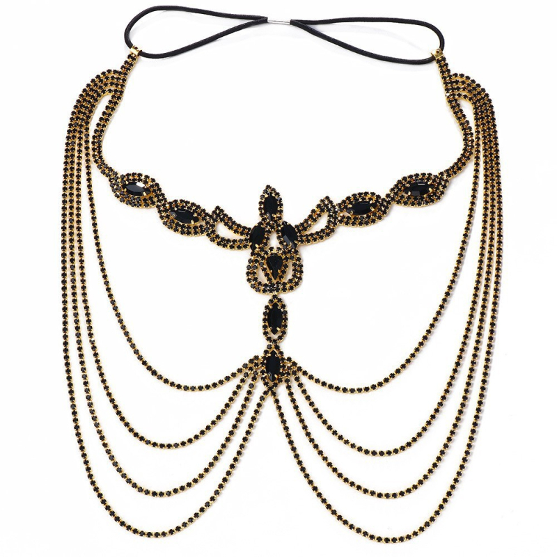 Трансгранична горещо продавана черна маска с кристали за жени, преувеличена модна европейска и американска маска за Хелоуин с пискюли, секси аксесоари