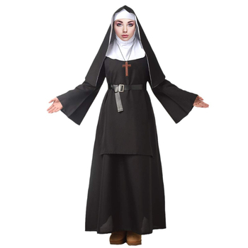 Halloweeni nunnade hidžaabi kostüüm, misjonäride ristiga rinnahoidja COSPLAY, Cosplay