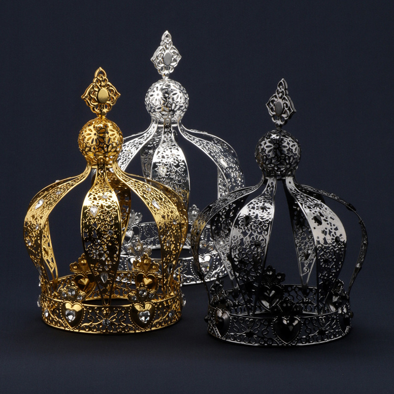 Karšto pardavimo pilies šventinė karūnos dekoracija vestuvių vakarėlio papuošalai deivės šventinės formos karūna tarpvalstybiniai sprogimai