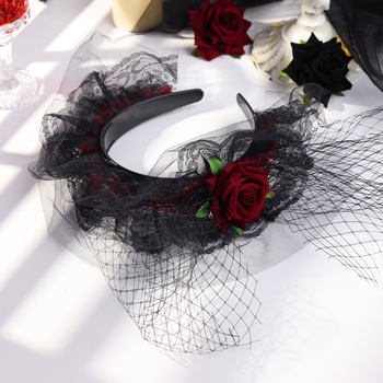 Αξεσουάρ για το Halloween Headband Party Headband με μάγισσα και εξατομικευμένο φόρεμα, αξεσουάρ μαλλιών με λουλούδια