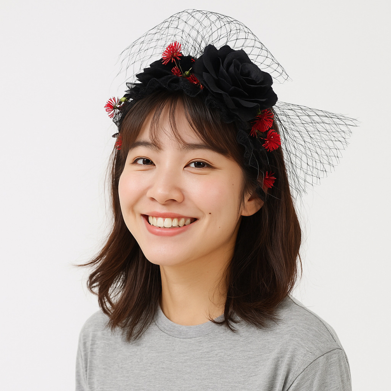 Halloweeni ballile omase etenduse peo peakate, nõia isikupärastatud kleidi aksessuaarid, kallid lillelised peapaelad, juukseaksessuaarid