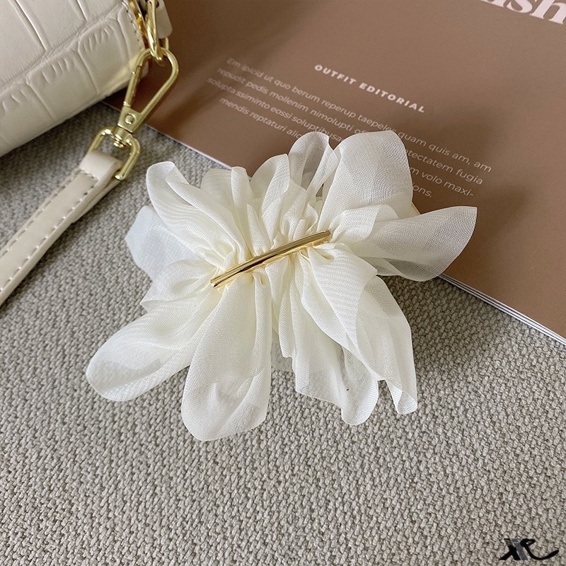 Superhaldjas elegantne lilleline šifoonist juuksenõel, naiste seljapea, vedruklamber, suvine juuksenõel, hobusesaba peakate