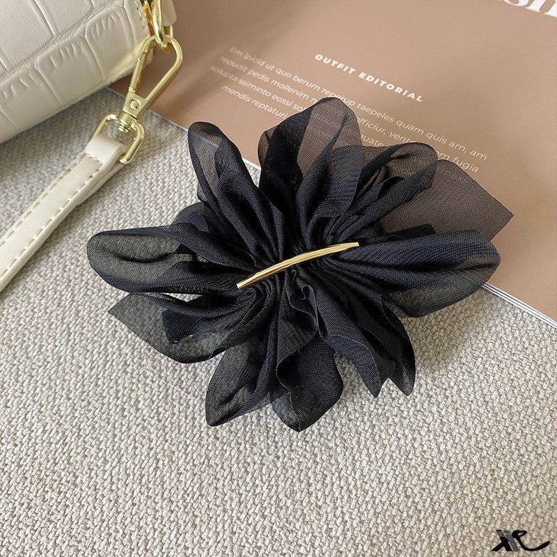 Superhaldjas elegantne lilleline šifoonist juuksenõel, naiste seljapea, vedruklamber, suvine juuksenõel, hobusesaba peakate