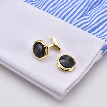 Dongguano dvisluoksnės trimatės raižytos juodos perstone prancūziškos sąsagos vyriškiems kostiuminiams marškiniams, aukštos kokybės marškinių sąsagos