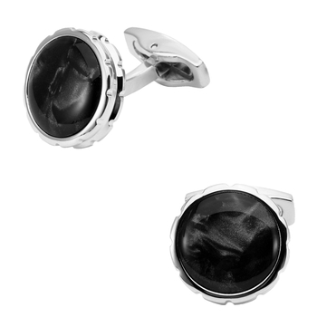 Dongguano dvisluoksnės trimatės raižytos juodos perstone prancūziškos sąsagos vyriškiems kostiuminiams marškiniams, aukštos kokybės marškinių sąsagos