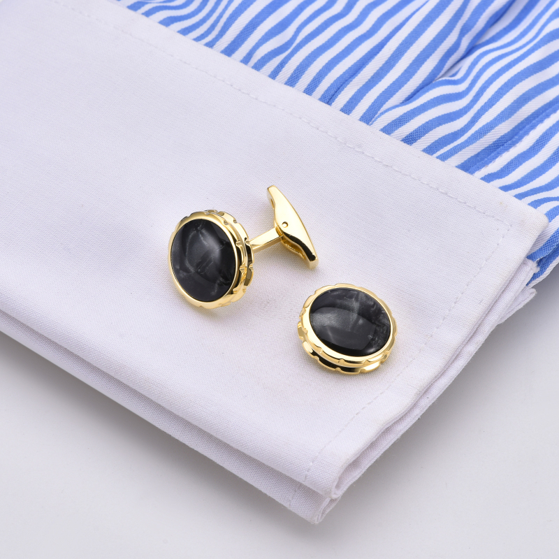 Dongguano dvisluoksnės trimatės raižytos juodos perstone prancūziškos sąsagos vyriškiems kostiuminiams marškiniams, aukštos kokybės marškinių sąsagos