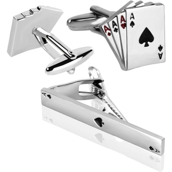 Vyriški verslo stiliaus linksmi kostiumo aksesuarai, pokerio stiliaus, titano plieno, aukštos kokybės sąsagos, kaklaraiščio segtukas.